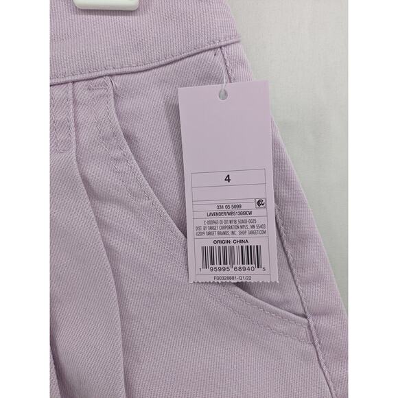 Wild Fable Jean Shorts Pleated Lavender 4 Cutoff Super High Rise Bermuda Raw Hem - Picture 5 of 8